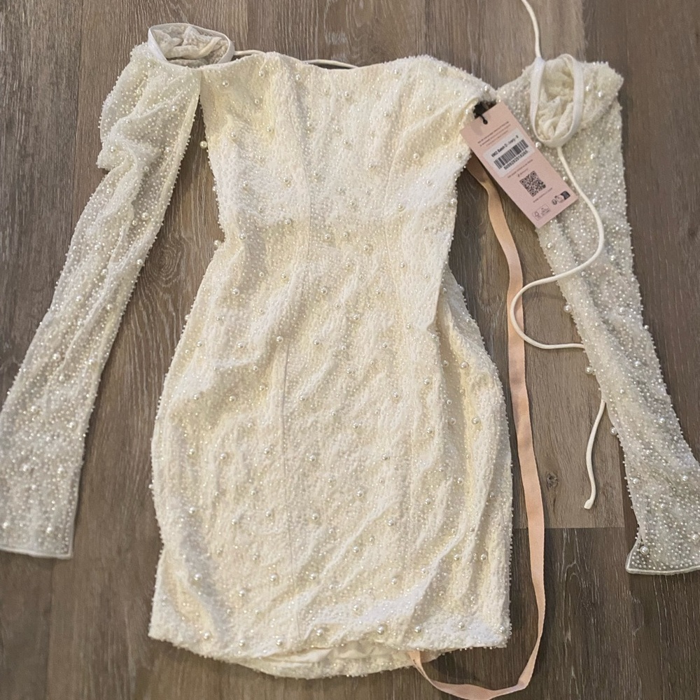 Oh Polly White Long Sleeve Dress